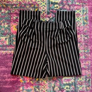 Black and Pink Striped Women's Pants
